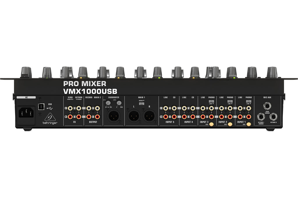 Behringer VMX1000USB Professional 7-Channel Rack-Mount DJ Mixer