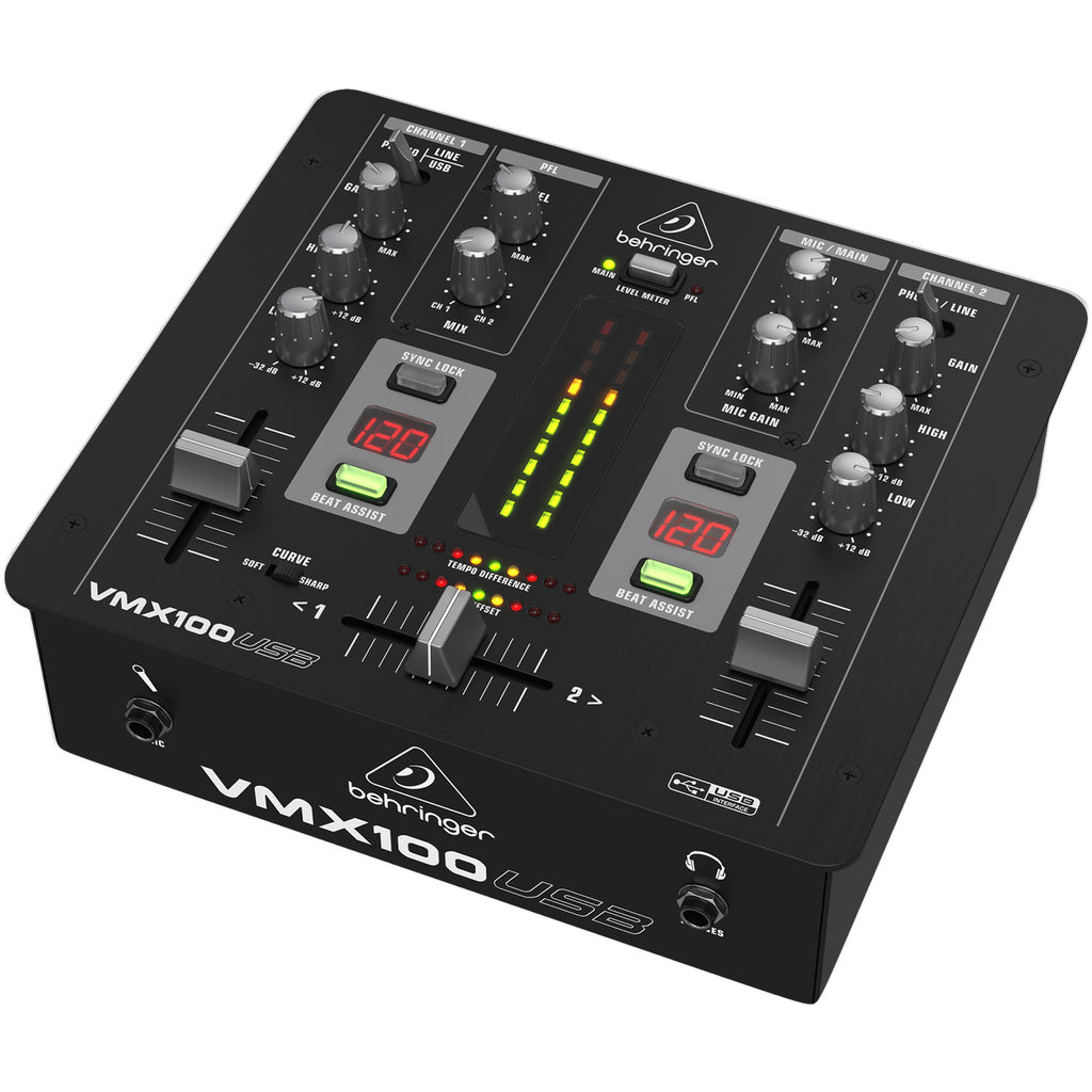 Behringer VMX100USB Professional 2-Channel DJ Mixer