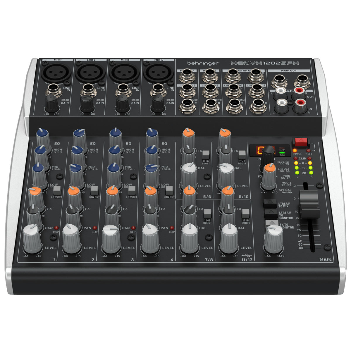 Behringer XENYX 1202SFX 12-Channel Analog Streaming Mixer
