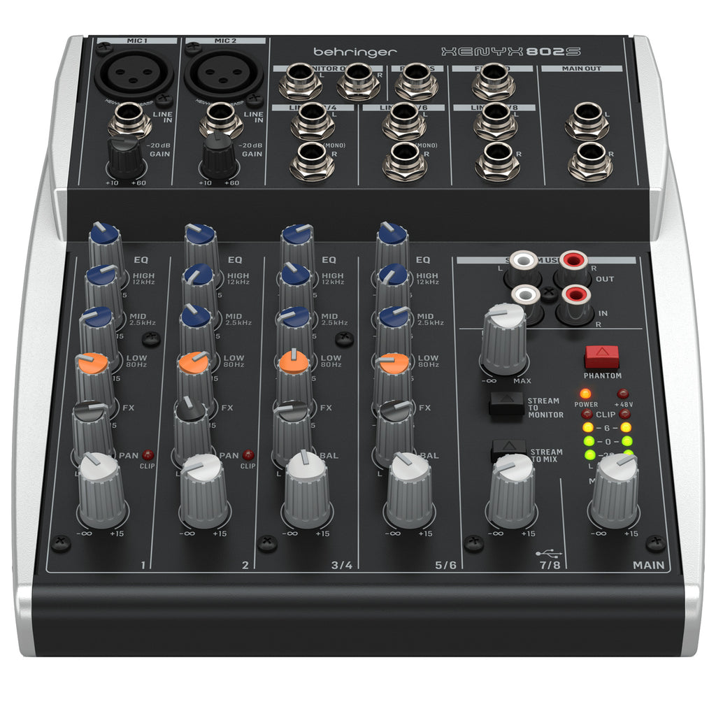 Behringer XENYX 802S 8-Channel Analog Streaming Mixer