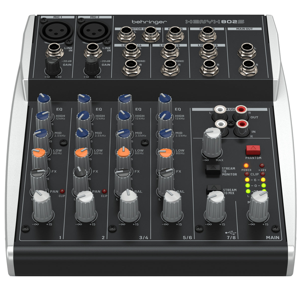 Behringer XENYX 802S 8-Channel Analog Streaming Mixer