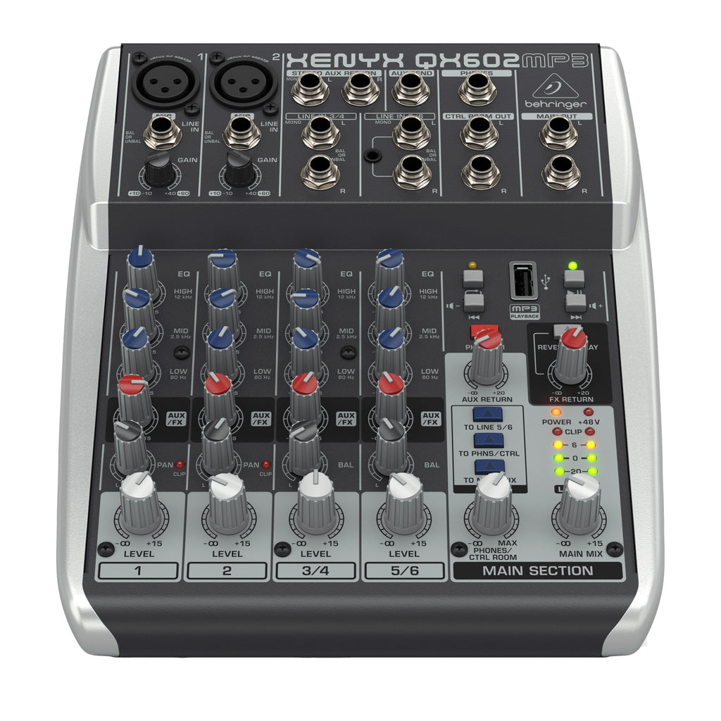 Behringer XENYX QX602MP3 6-Input Mixer