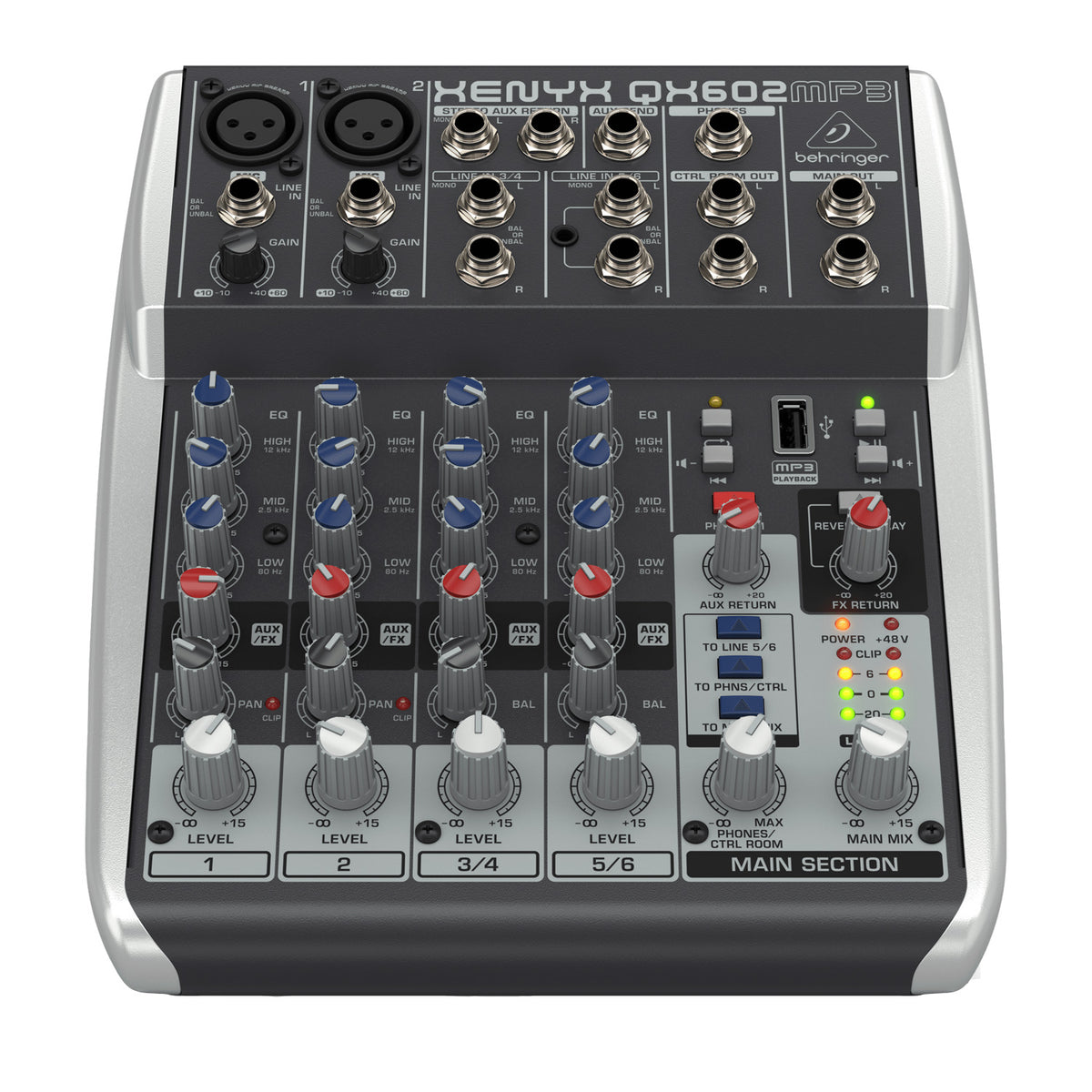 Behringer XENYX QX602MP3 6-Input Mixer