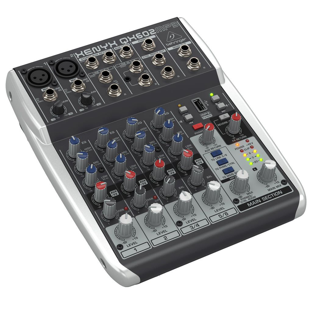 Behringer XENYX QX602MP3 6-Input Mixer