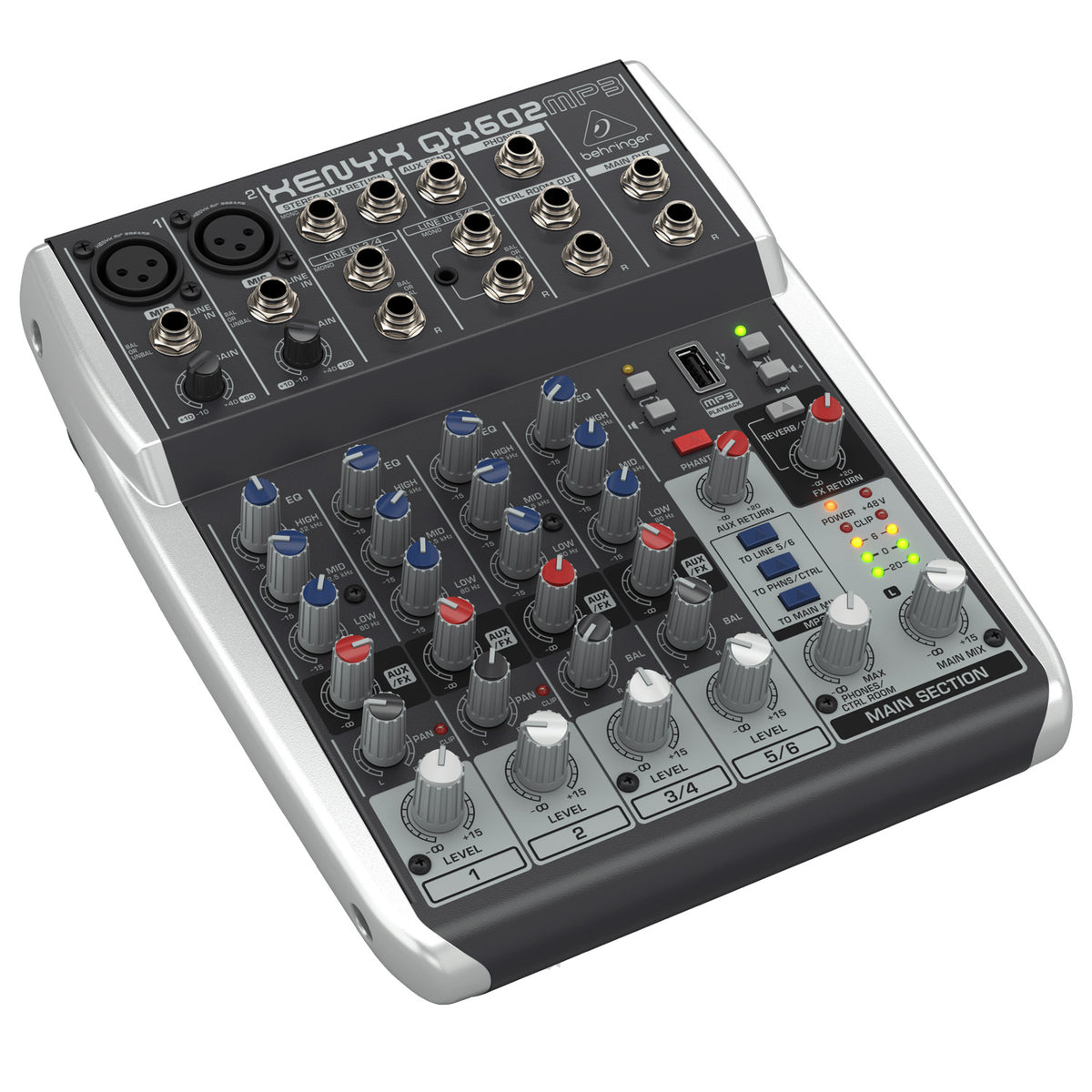 Behringer XENYX QX602MP3 6-Input Mixer