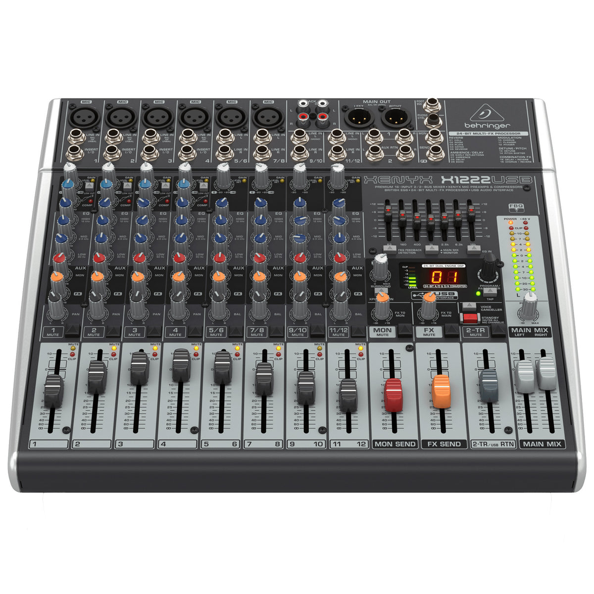 Behringer XENYX X1222USB 16-Input Mixer