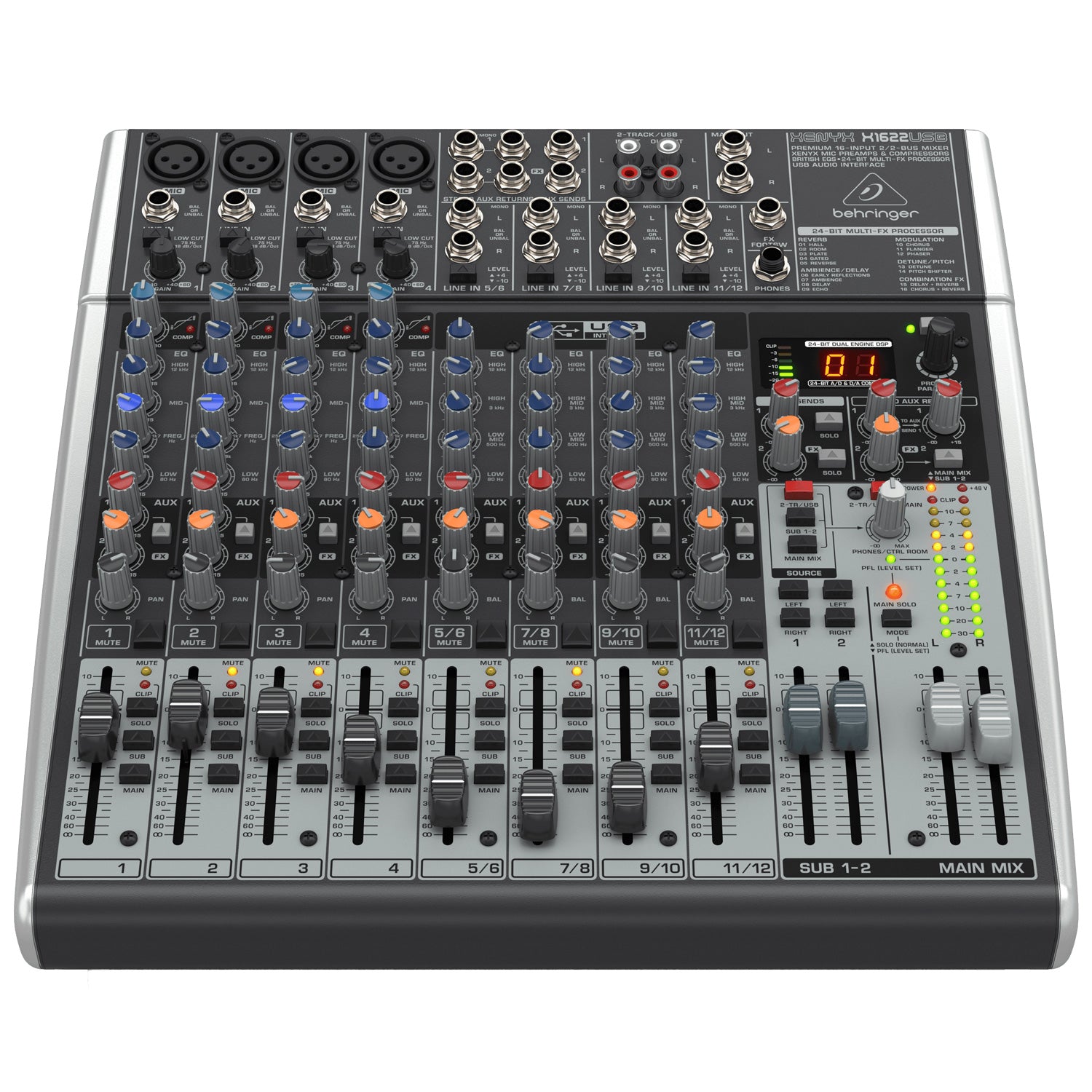 【良品】Behringer XENYX X1622USB アナログミキサー Behringer XENYX X1622USB 16-Input Mixer – Vintage King