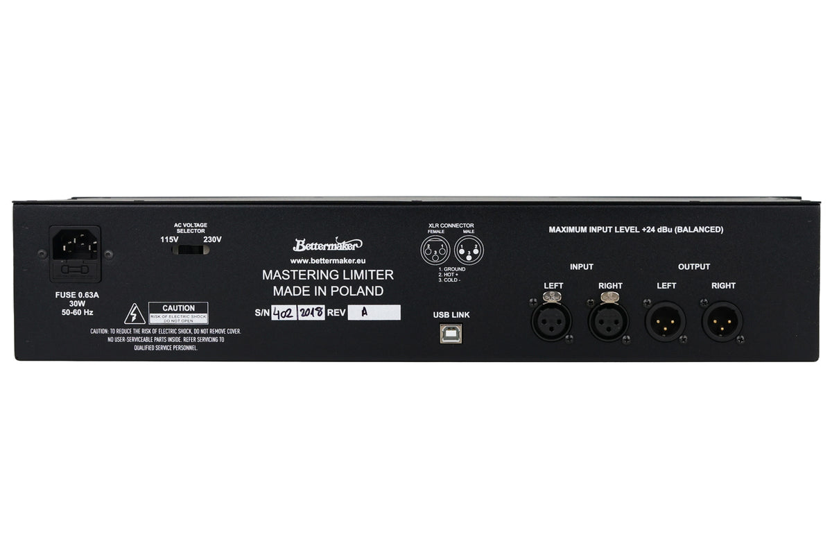 Bettermaker Mastering Limiter #402/2018 (Used)