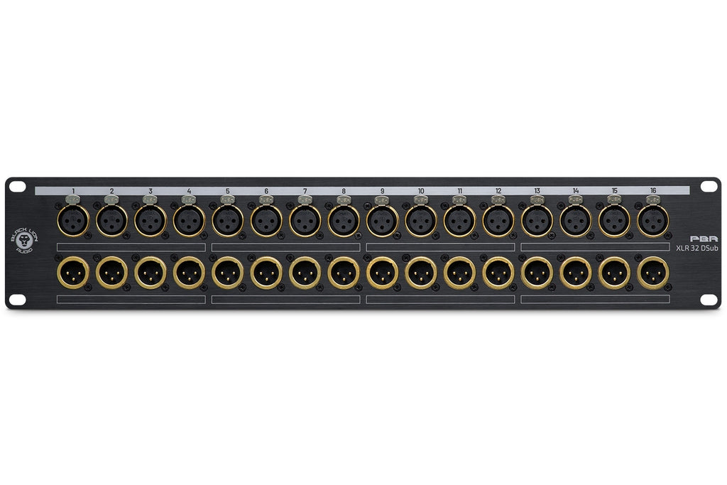 Black Lion Audio PBR XLR 32 DSub 32-Point Gold-Plated XLR/DB25 Patch Bay
