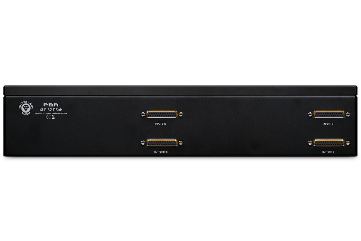 Black Lion Audio PBR XLR 32 DSub 32-Point Gold-Plated XLR/DB25 Patch Bay