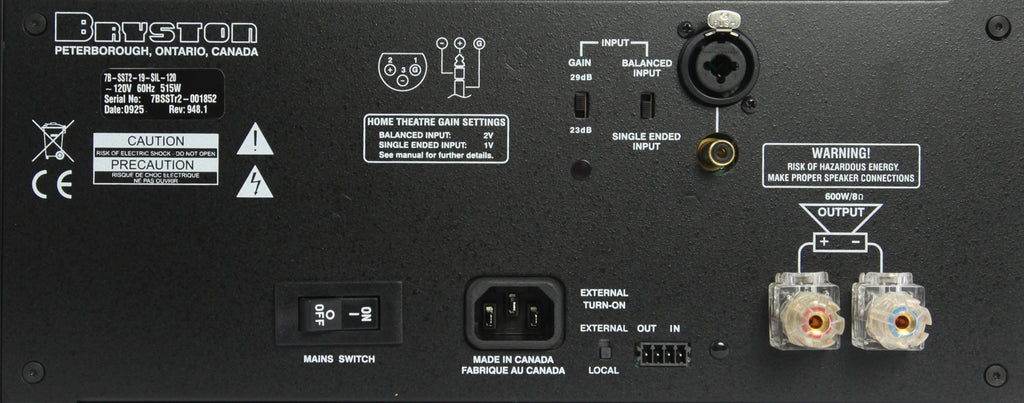 Bryston 7B SST2 Pro Mono Power Amplifier