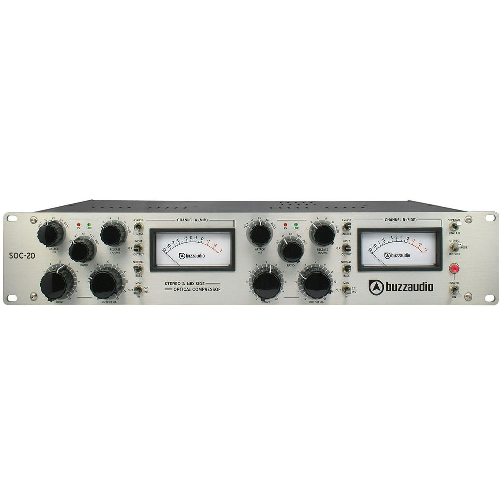 Buzz Audio SOC-20 Stereo Optical Compressor - Silver