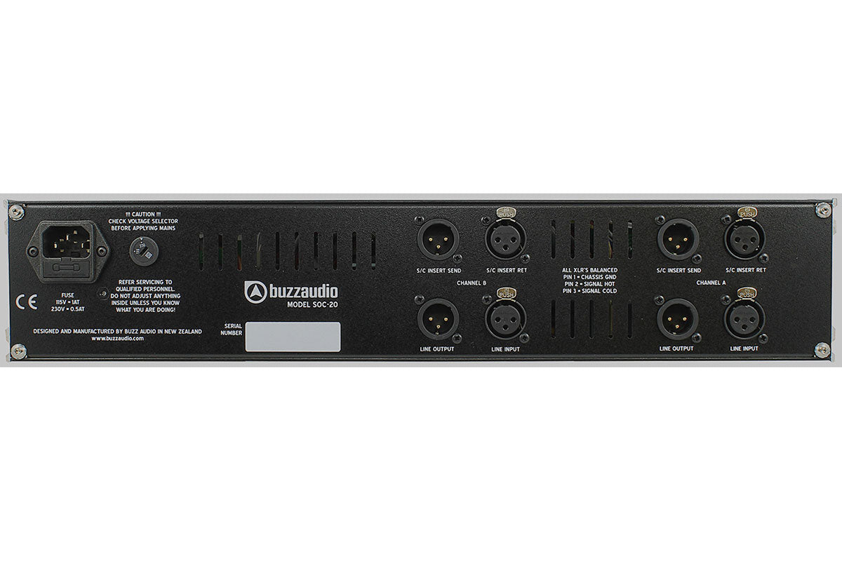 Buzz Audio SOC-20 Stereo Optical Compressor - Silver