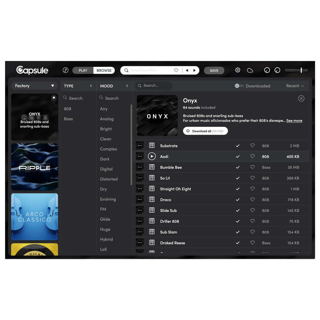 Capsule Audio Onyx Virtual Bass Instrument - Electronic Delivery
