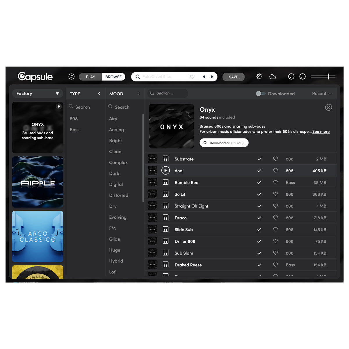 Capsule Audio Onyx Virtual Bass Instrument - Electronic Delivery