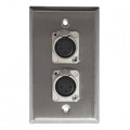 CBI WP1-2F Single Gang Wall Plate with Two XLR-F Connectors