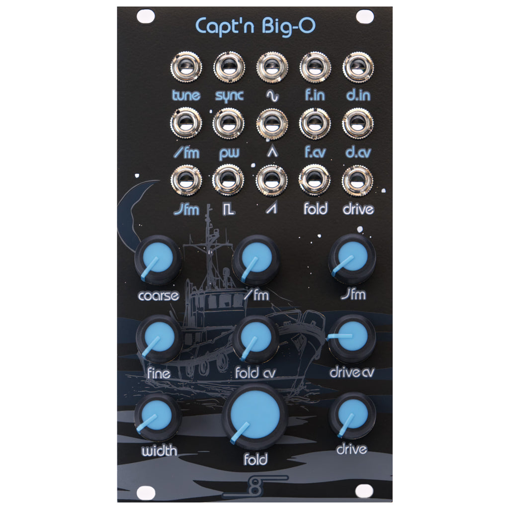 Cre8audio Capt'n Big-O Analog VCO with Waveshaping Module - Black