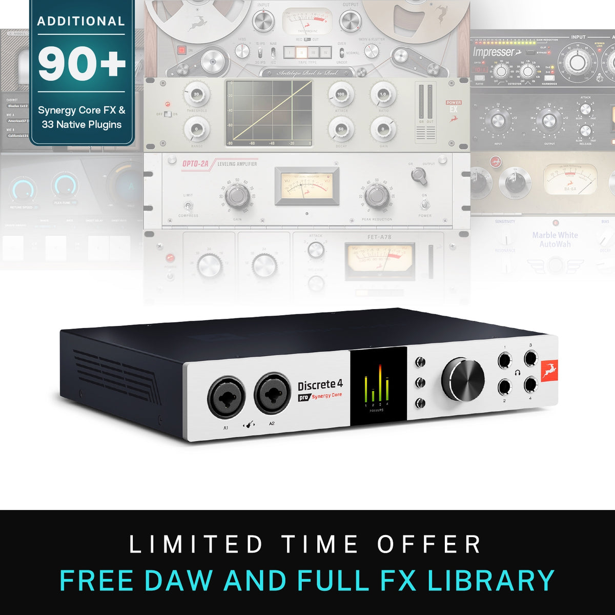 Antelope Audio Discrete 4 Pro Synergy Core 14x20 Thunderbolt/USB Interface