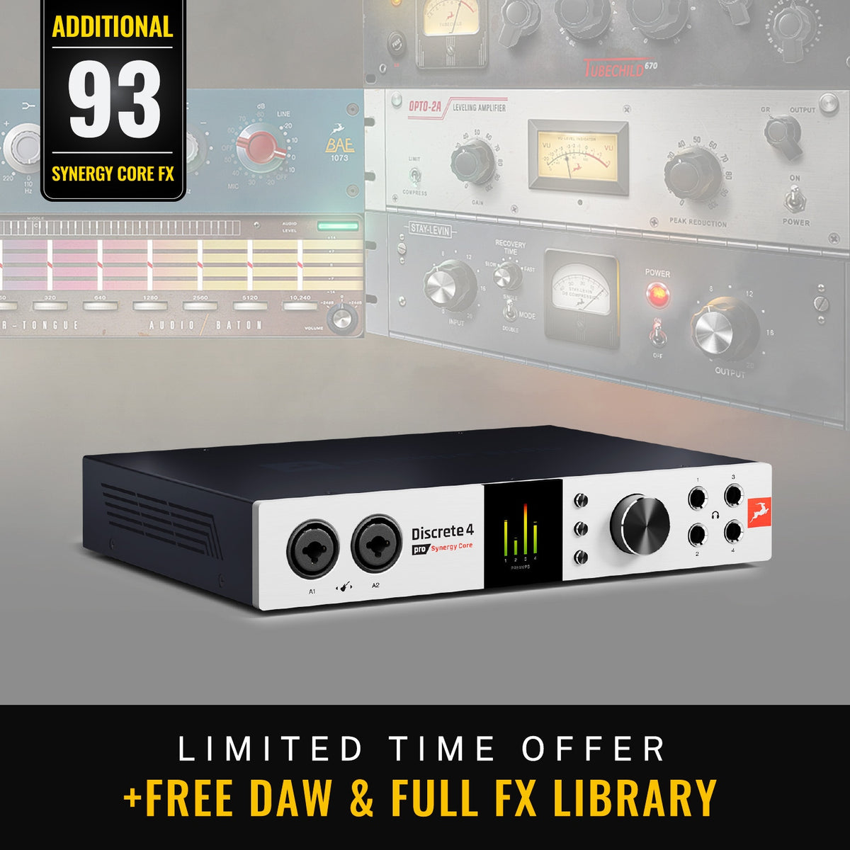 Antelope Audio Discrete 4 Pro Synergy Core 14x20 Thunderbolt/USB Interface
