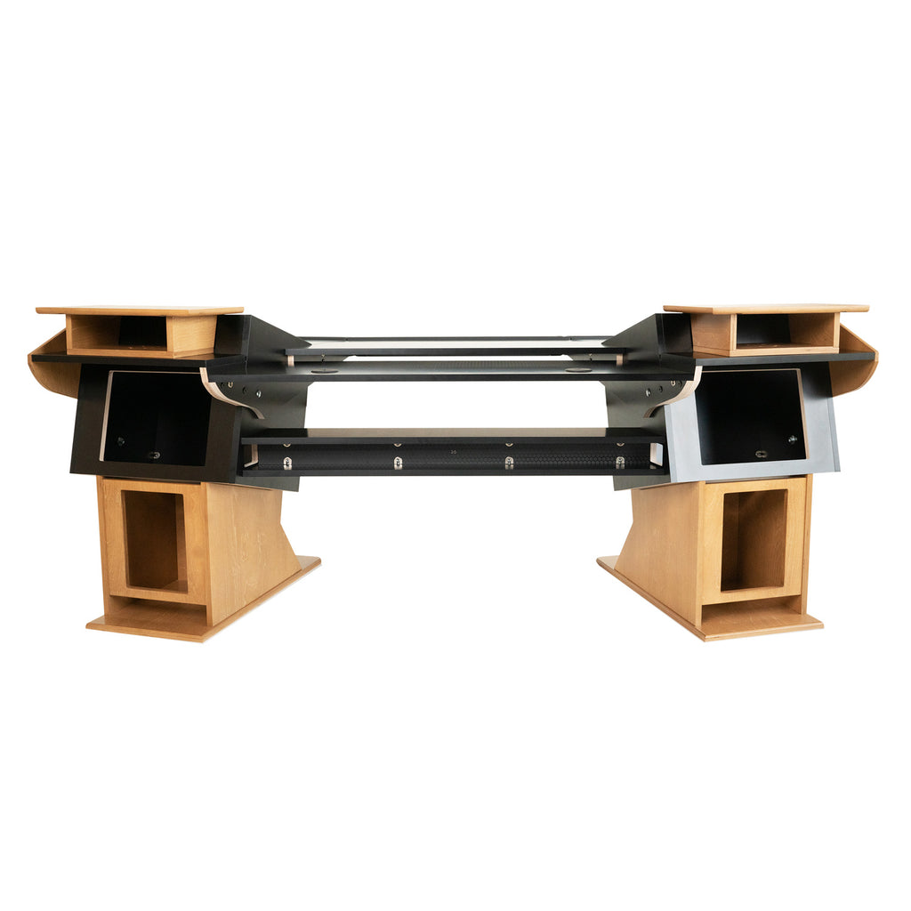 Dangerfox Genesis SplitBay 16U 42" Straight Studio Desk - Walnut