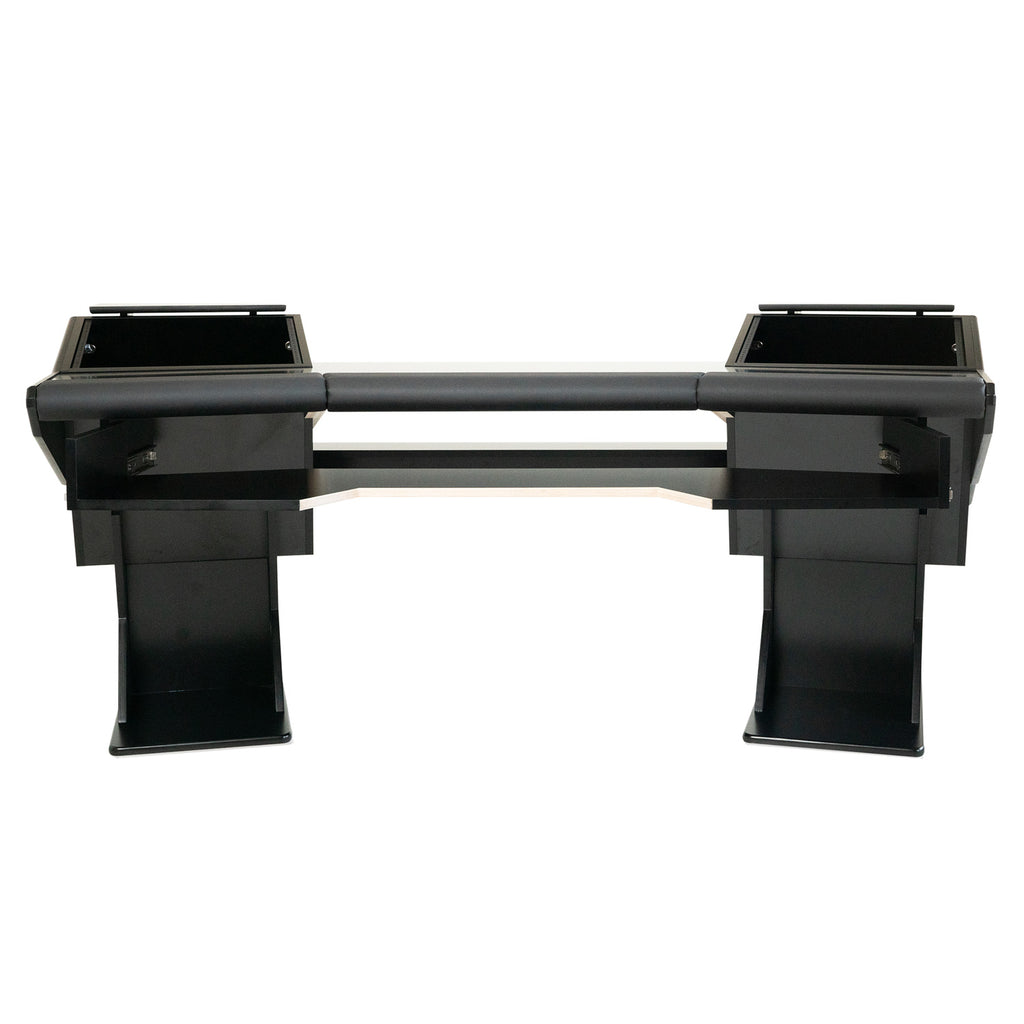 Dangerfox Genesis SplitBay 16U 36" Straight Studio Desk with Keyboard Tray - Midnight Black