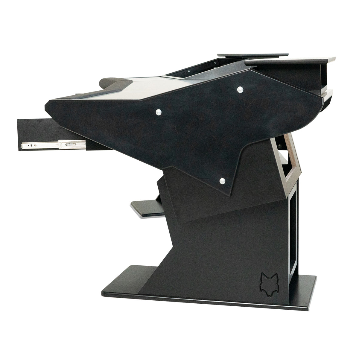 Dangerfox Genesis SplitBay 16U 36" Straight Studio Desk with Keyboard Tray - Midnight Black