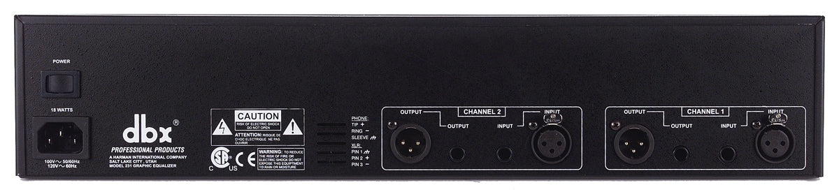 DBX 231s Dual-Channel 31-Band Graphic EQ