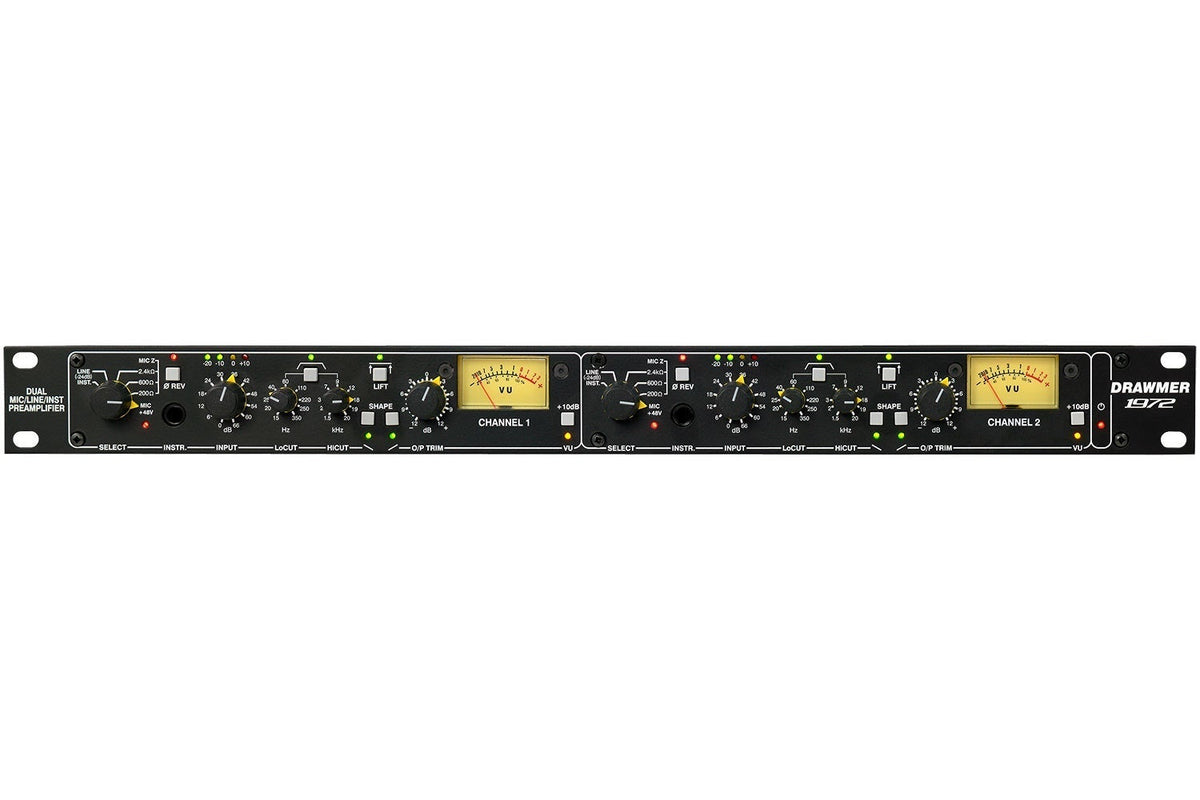 Drawmer 1972 2-Channel Dual Microphone/Line/Instrument Preamplifier