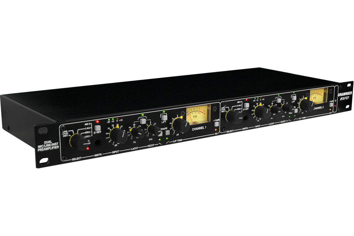 Drawmer 1972 2-Channel Dual Microphone/Line/Instrument Preamplifier