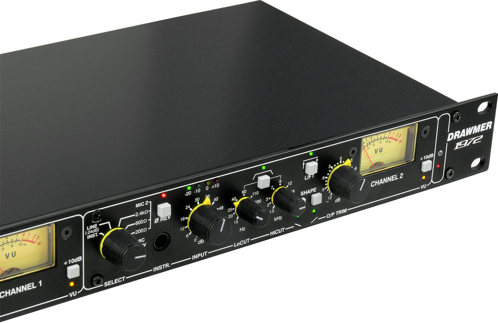 Drawmer 1972 2-Channel Dual Microphone/Line/Instrument Preamplifier