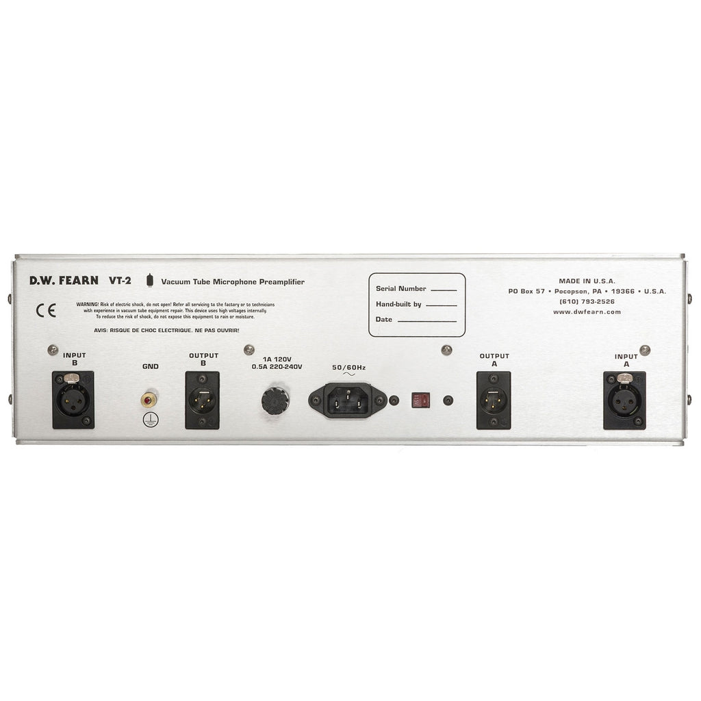 D.W. Fearn VT-2 Dual-Channel Tube Microphone Preamp