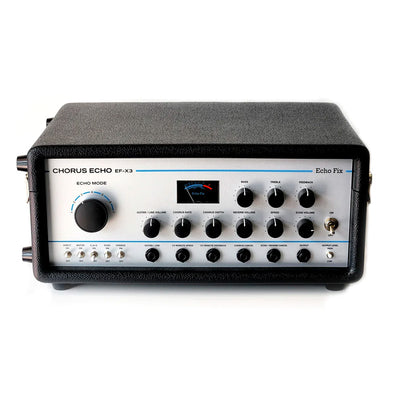 Echo Fix EF-X3 Desktop Tape Echo with BBD Chorus & Spring Reverb - Retro Silver with Tolex