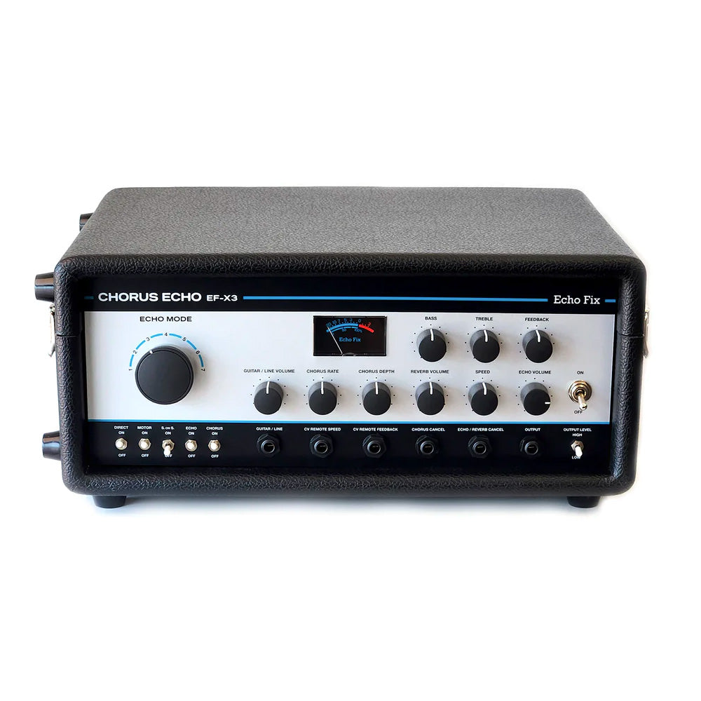 Echo Fix EF-X3 Desktop Tape Echo with BBD Chorus & Spring Reverb - Silver with Tolex