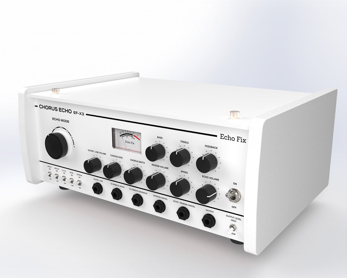 Echo Fix EF-X3 Desktop Tape Echo with BBD Chorus/Reverb - White on White