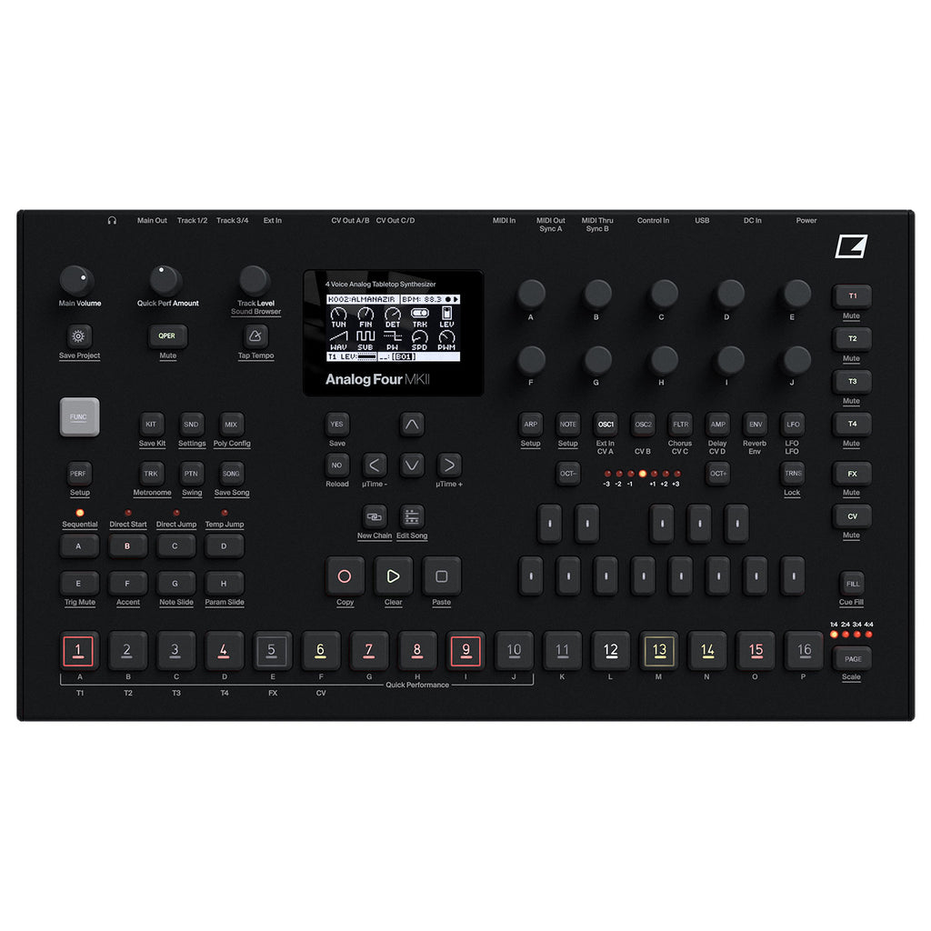 Elektron Analog Four MKII 4-Voice Analog Sythnesizer with Sequencer