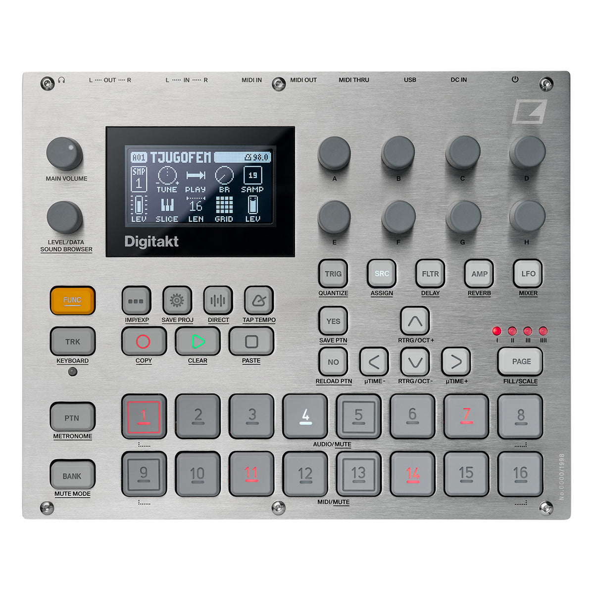 Elektron Digitakt 8-Voice Drum Machine and Sampler - e25 Remix Edition (Demo Deal)