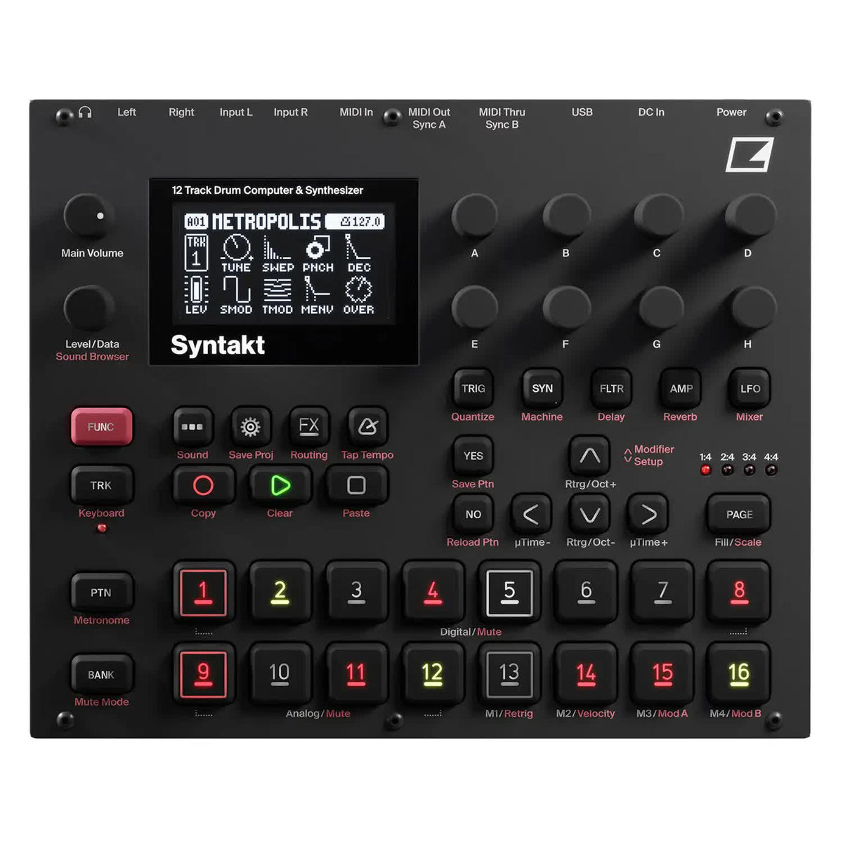 Elektron Syntakt 12-Track Drum Computer and Synthesizer