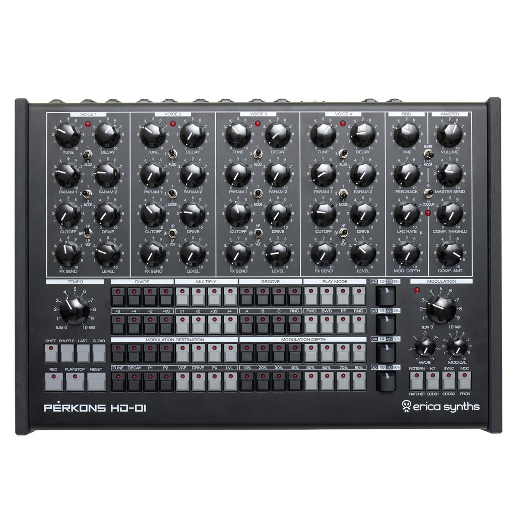 Erica Synths PERKONS HD-01 Drum Machine Synthesizer - Black