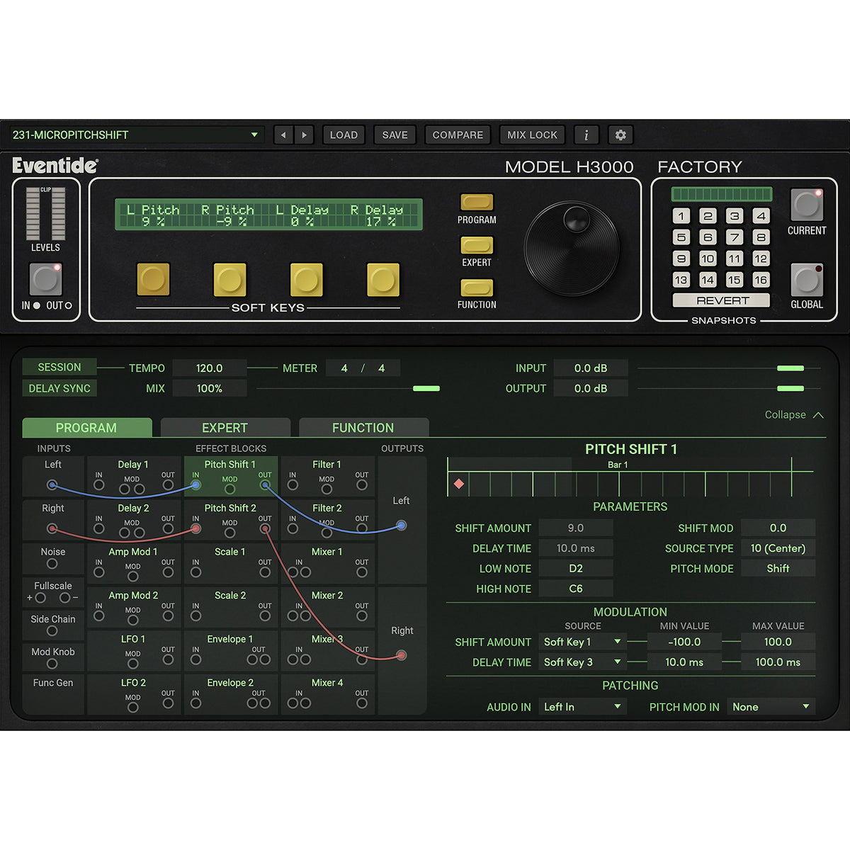Eventide H3000 Factory Mk II Pitch Shift, Delay, and Modulation Plug-in - Electronic Delivery