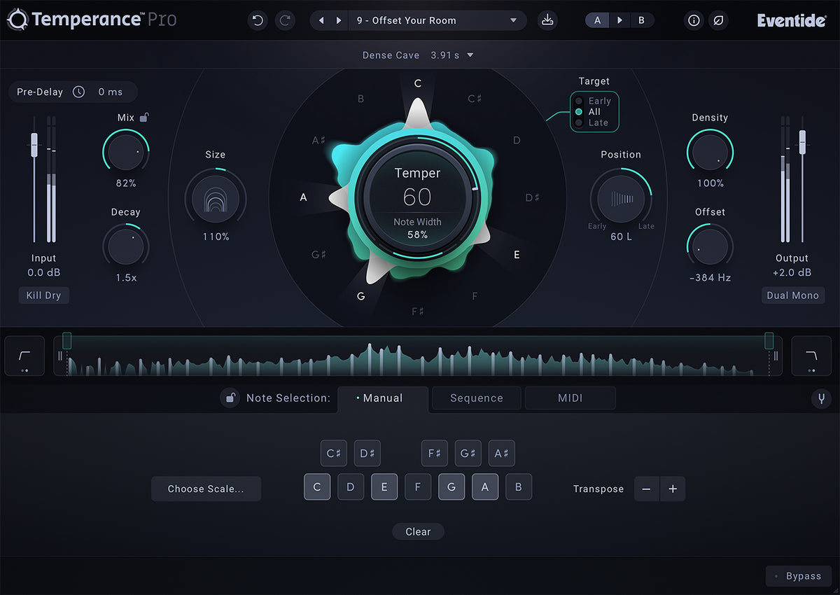 Eventide Temperance Pro Modal Reverb Plug-in - Electronic Delivery