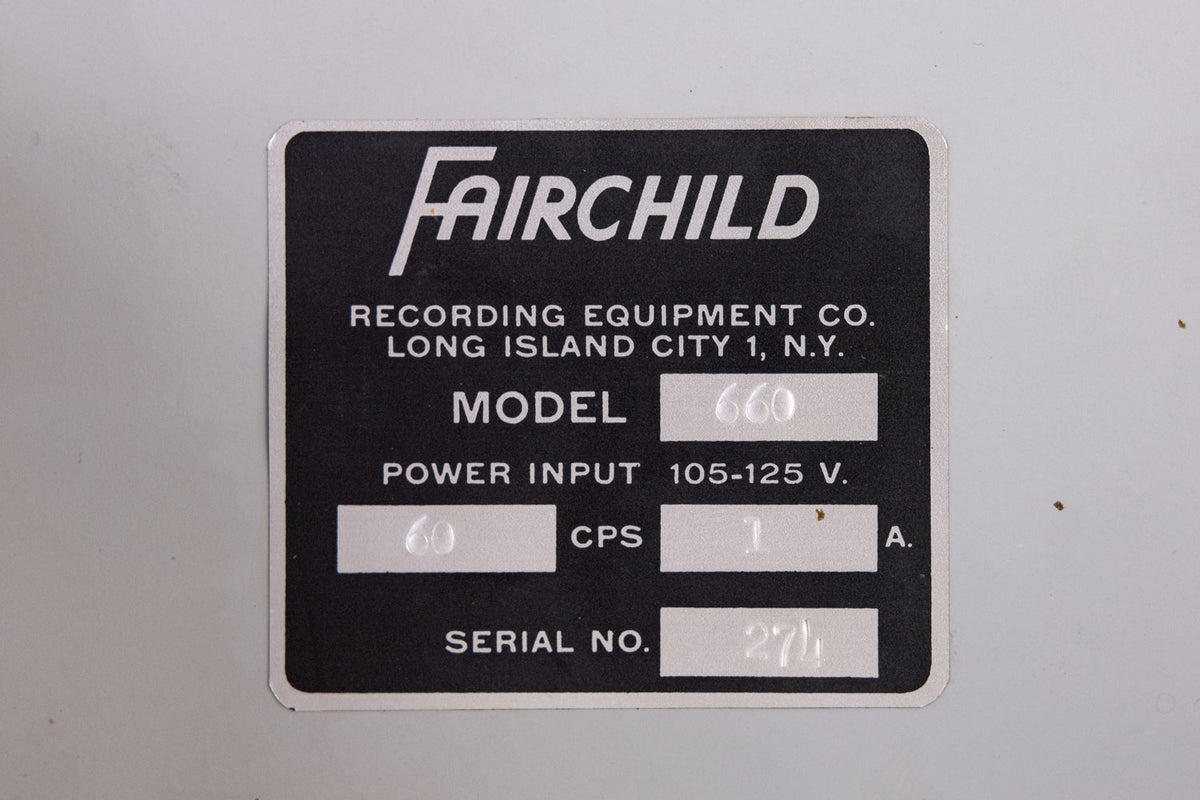 Fairchild 660 Mono Compressor/Limiter #274 (Vintage)
