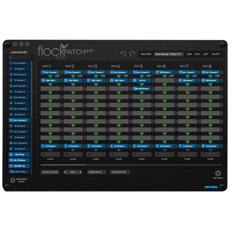 Flock Audio Patch 64-Point Digital-Controlled Analog Patch Bay System