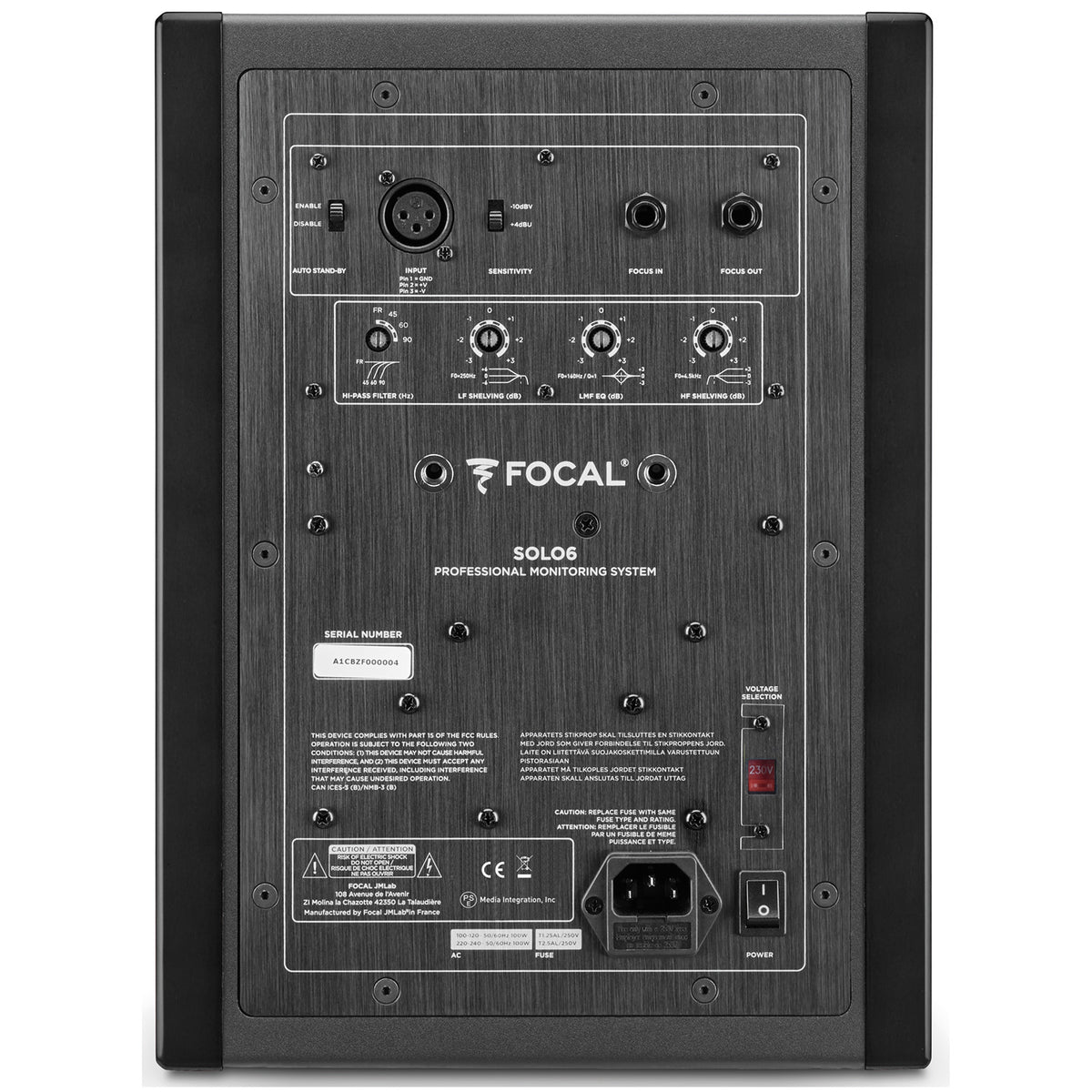 Focal Solo6 2-Way Active Studio Monitor - Single, Black