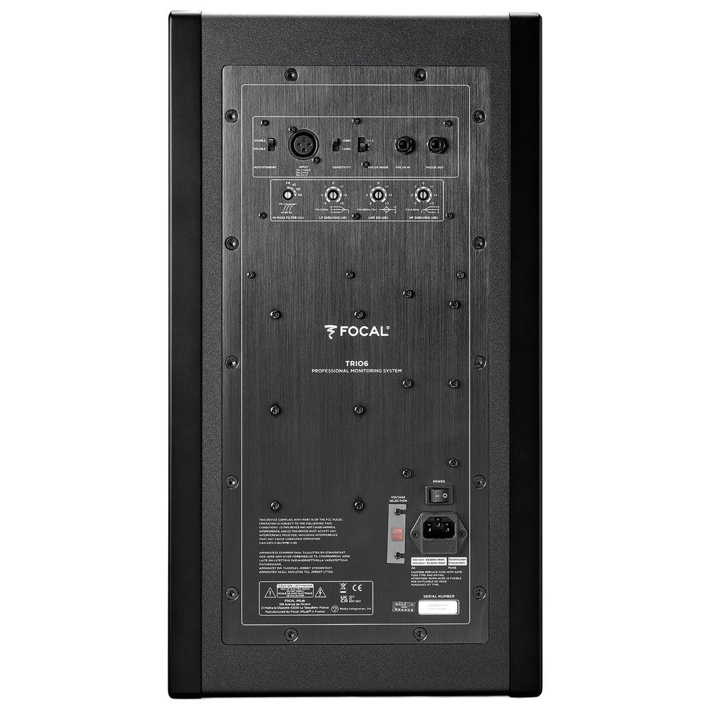 Focal Trio6 ST6 3-Way Active Studio Monitor - Single, Black