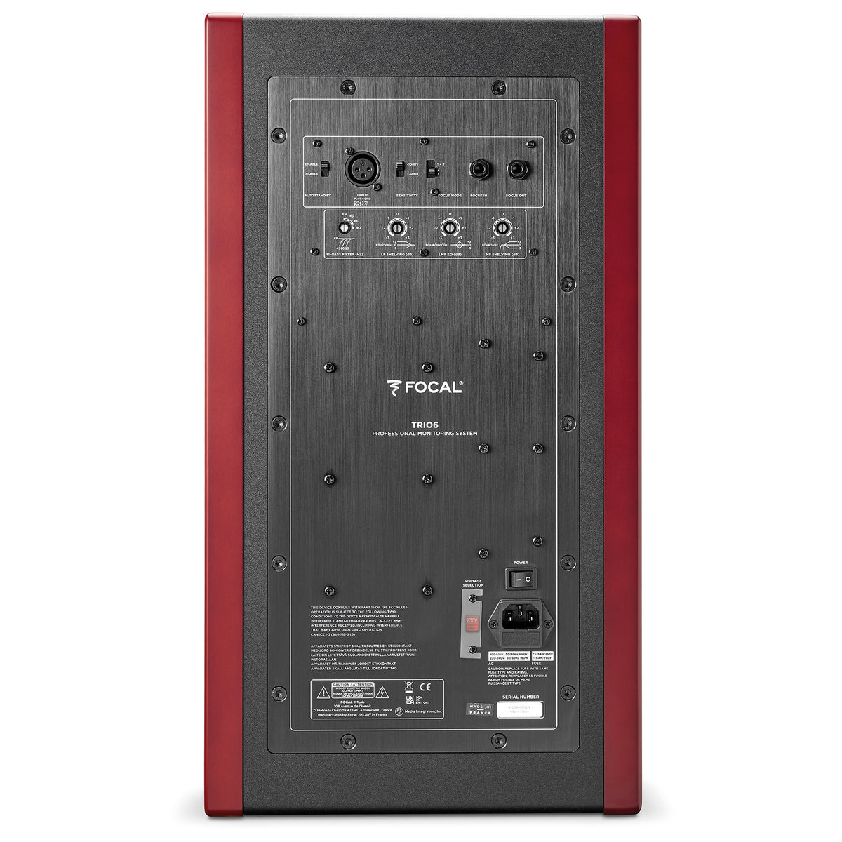 Focal Trio6 ST6 3-Way Active Studio Monitor - Single, Red
