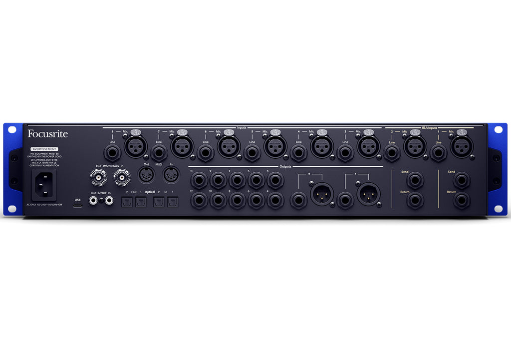 Focusrite ISA C8X 26-in/28-out USB-C Audio Interface