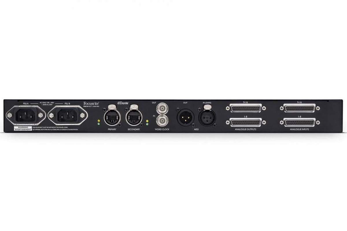 Focusrite RedNet A16R MkII 16x16 Analog Interface for Dante Networks