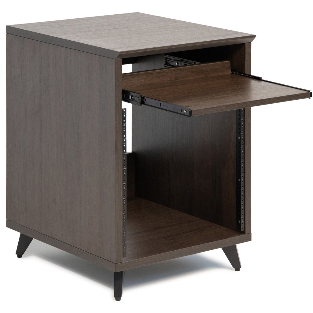 Gator Frameworks GFW-ELITEDESKRK-BRN Elite Series Desk 10U Rack - Dark Walnut Brown