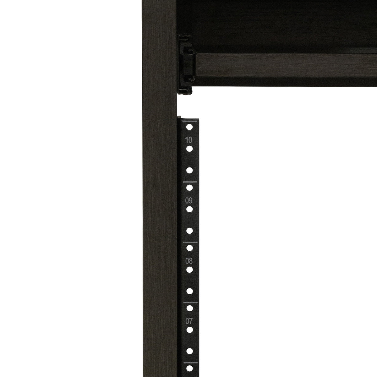 Gator Frameworks GFW-ELITEDESKRK-BRN Elite Series Desk 10U Rack - Dark Walnut Brown