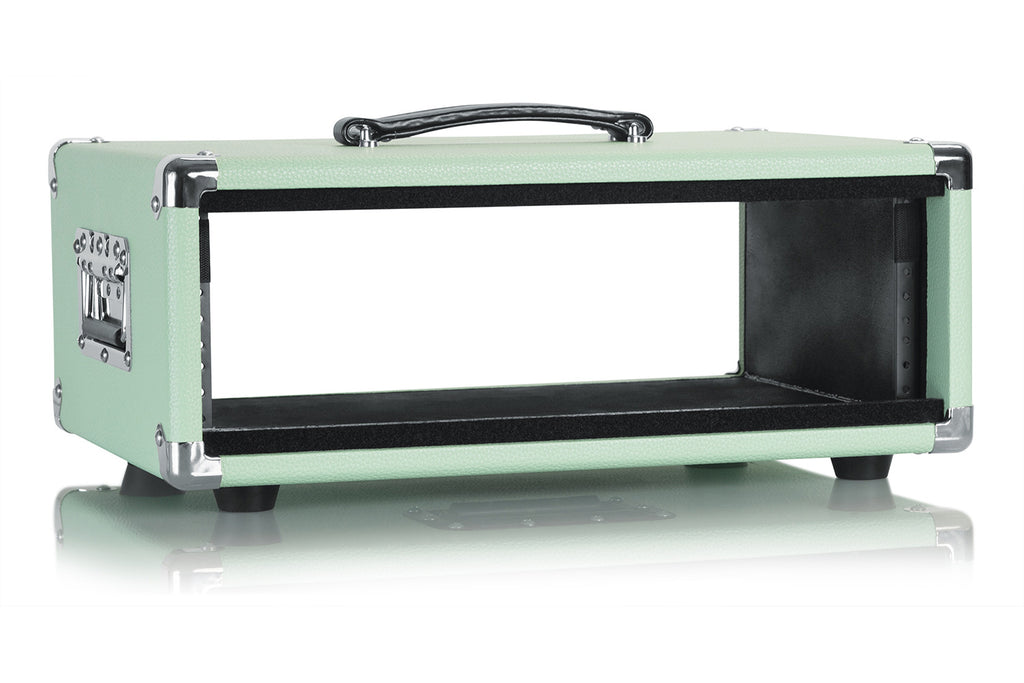 Gator GR-RETRORACK-3SG Vintage Amp Vibe 3U Rack Case - Seafoam Green (Demo Deal)